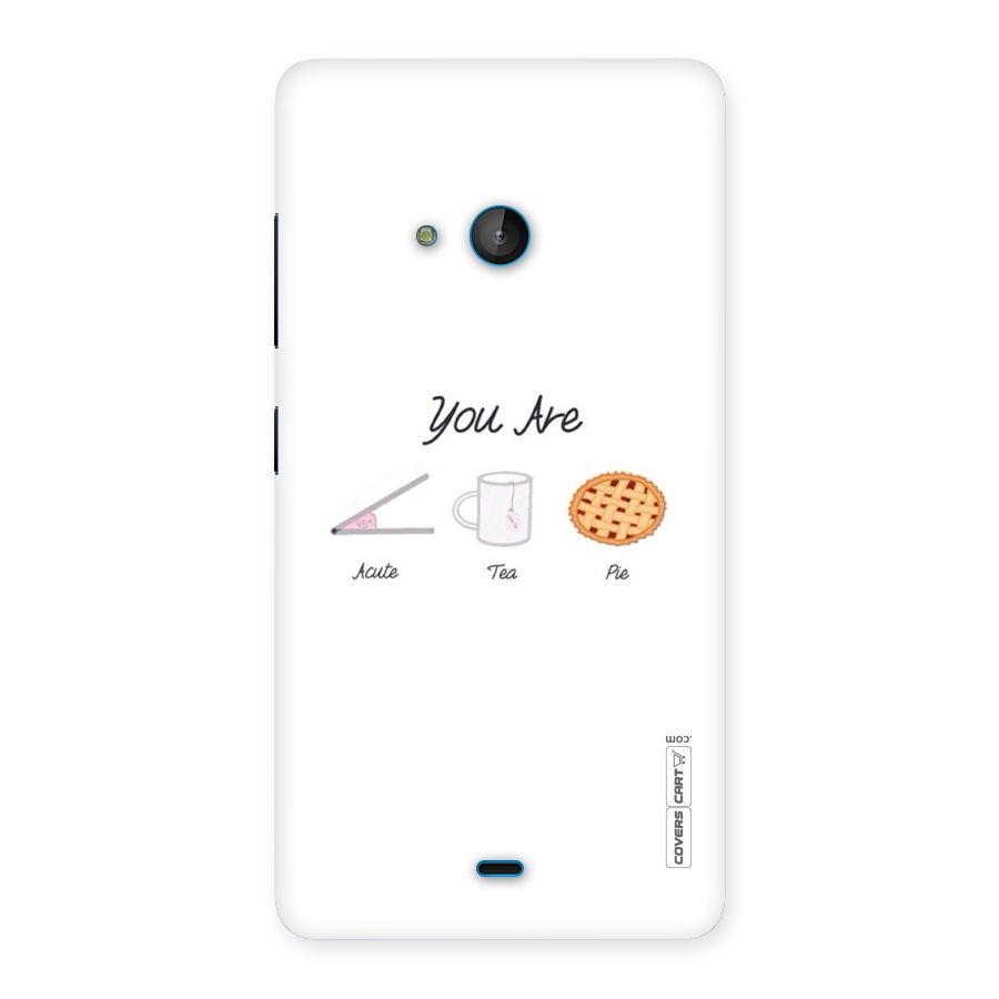 Acute Tea Pie Back Case for Lumia 540