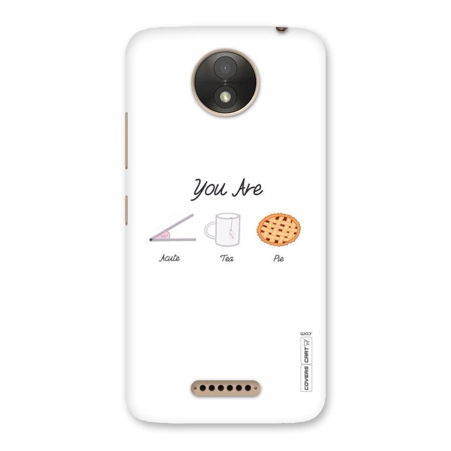 Acute Tea Pie Back Case for Moto C Plus