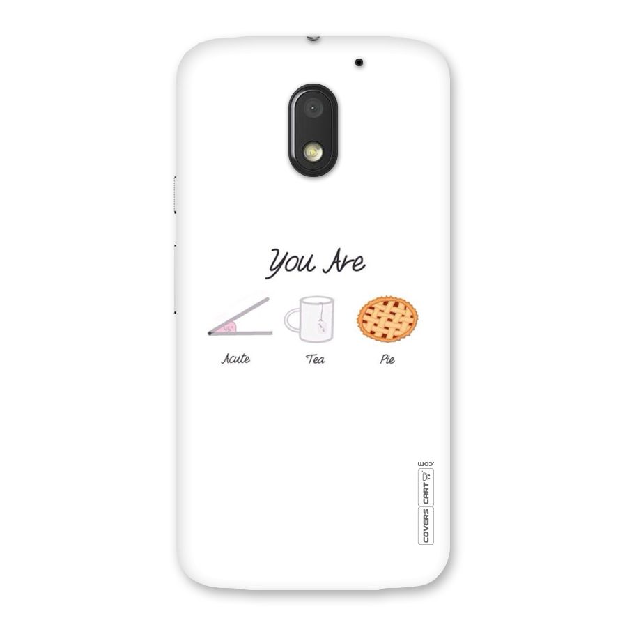 Acute Tea Pie Back Case for Moto E3 Power