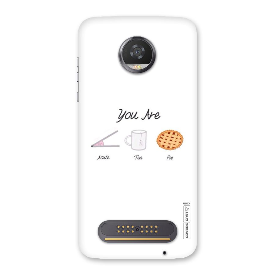 Acute Tea Pie Back Case for Moto Z2 Play