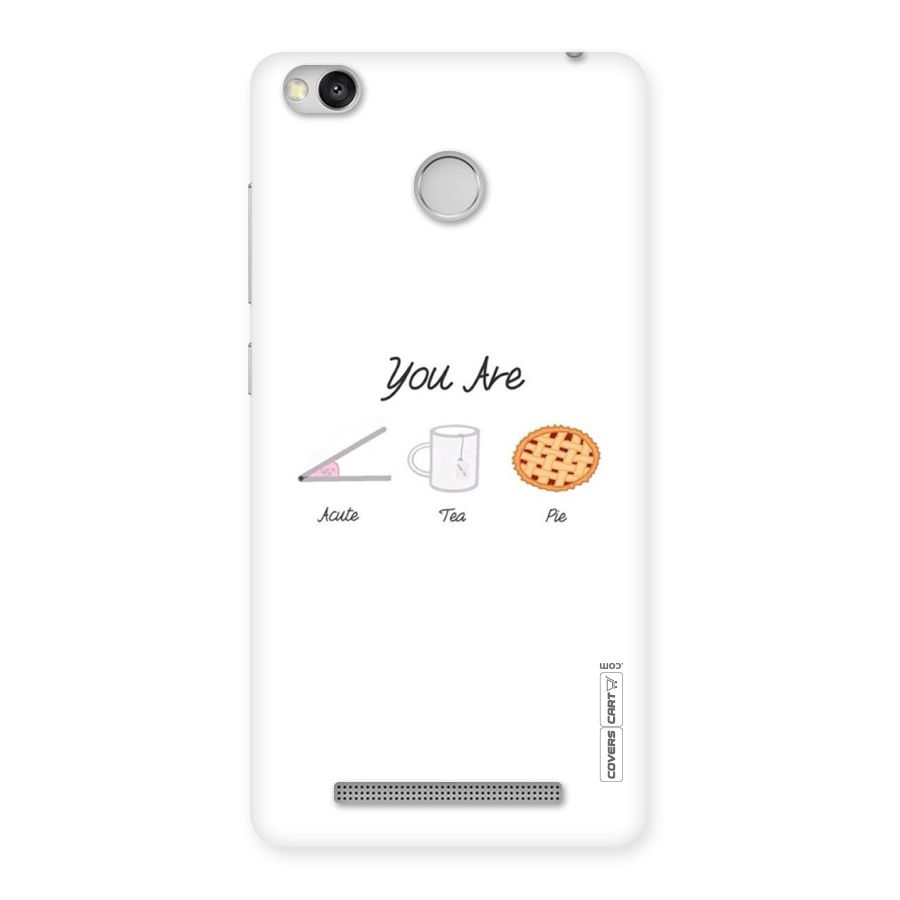 Acute Tea Pie Back Case for Redmi 3S Prime