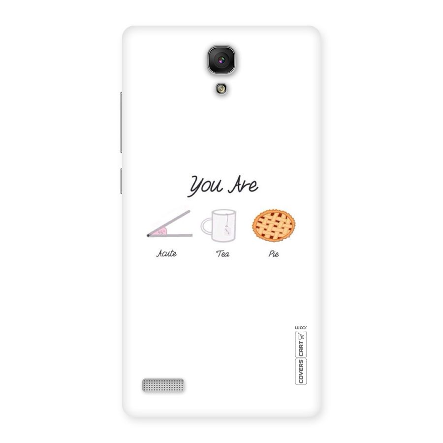 Acute Tea Pie Back Case for Redmi Note