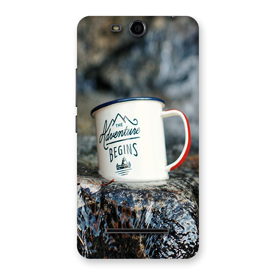 Adventure Begins Back Case for Micromax Canvas Juice 3 Q392