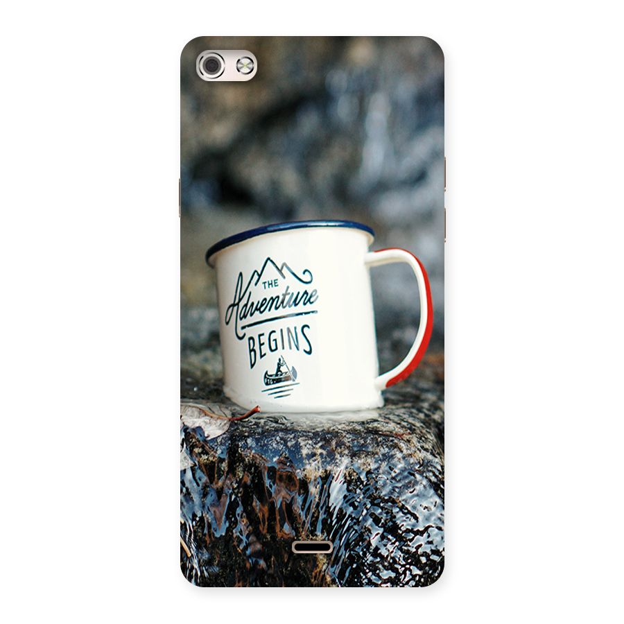 Adventure Begins Back Case for Micromax Canvas Silver 5