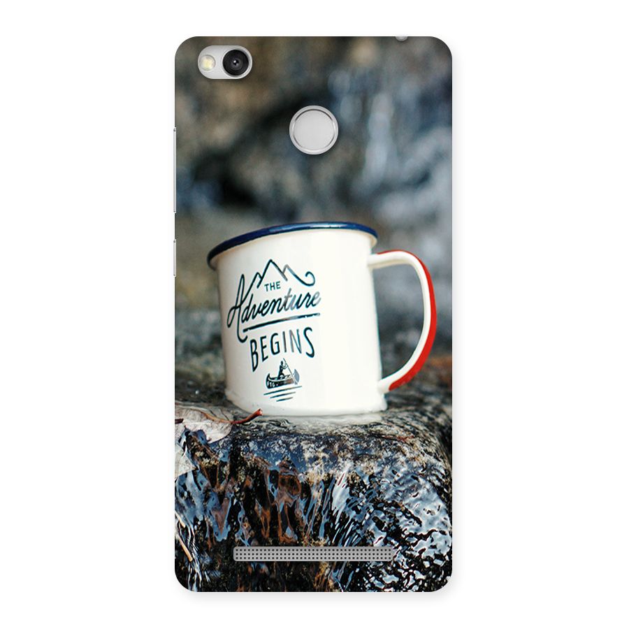 Adventure Begins Back Case for Redmi 3S Prime