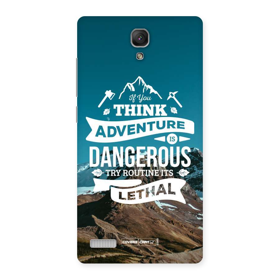 Adventure Dangerous Lethal Back Case for Redmi Note Prime