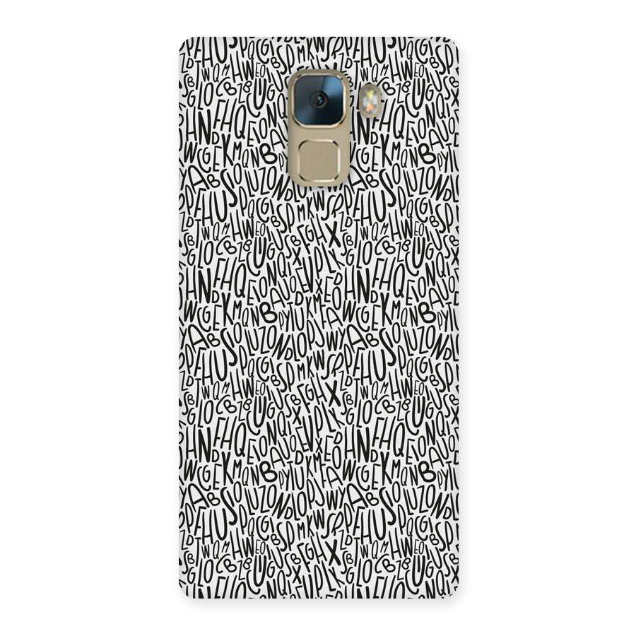 Alphabet Seamless Abstract Back Case for Honor 7