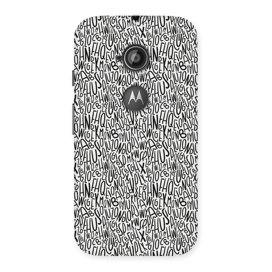Alphabet Seamless Abstract Back Case for Moto E 2nd Gen