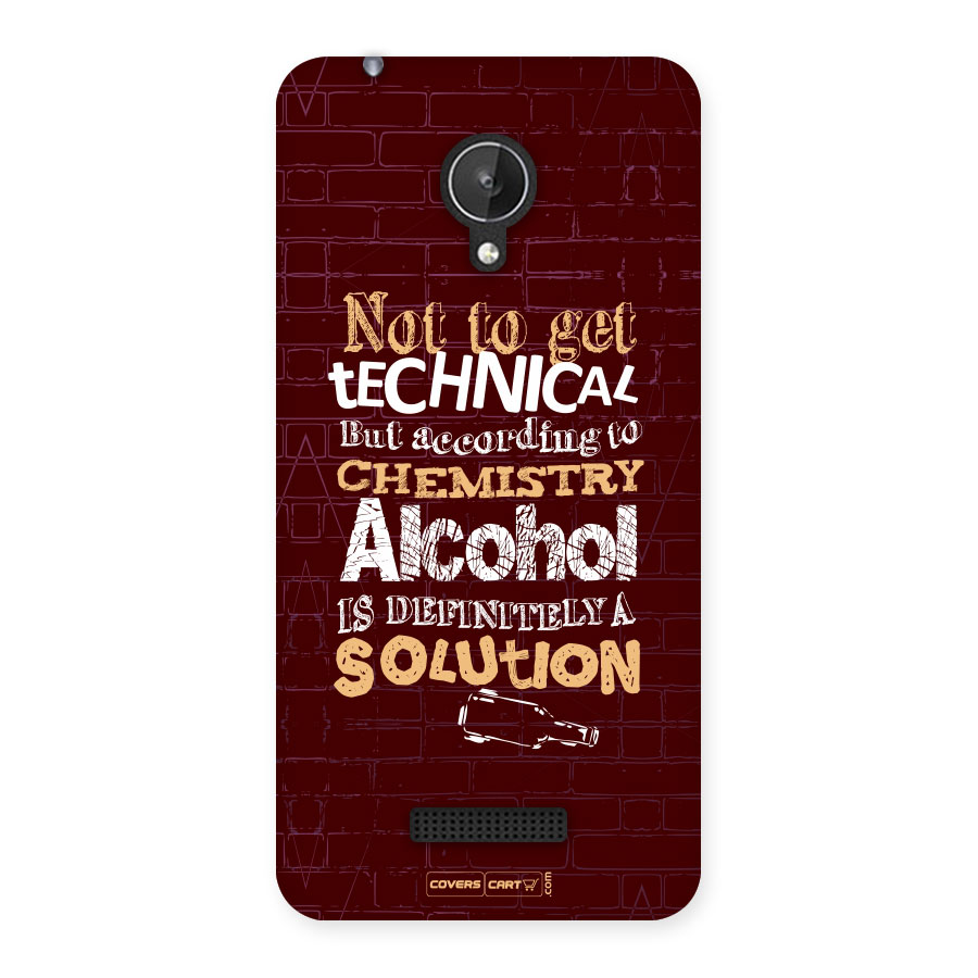 Alcohol is Definitely a Solution Back Case for Micromax Canvas Spark Q380
