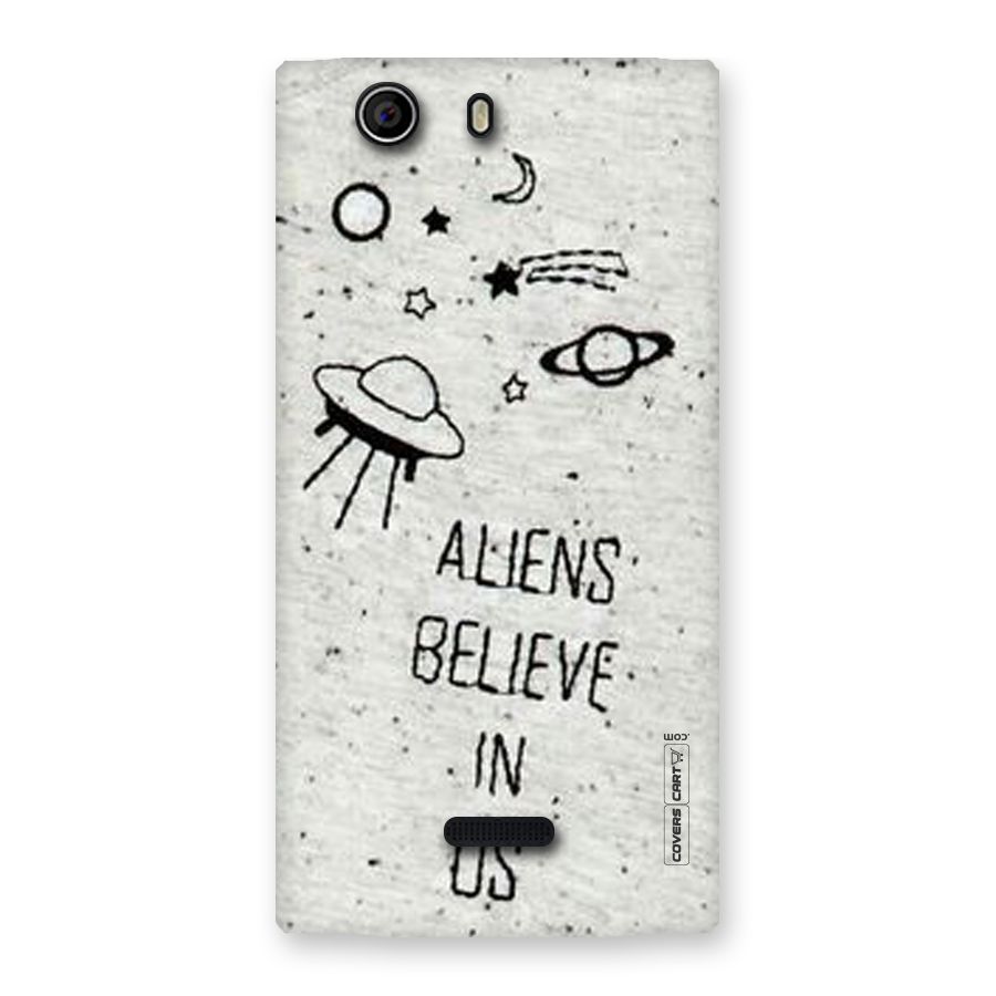 Aliens Believe In Us Back Case for Canvas Nitro 2 E311