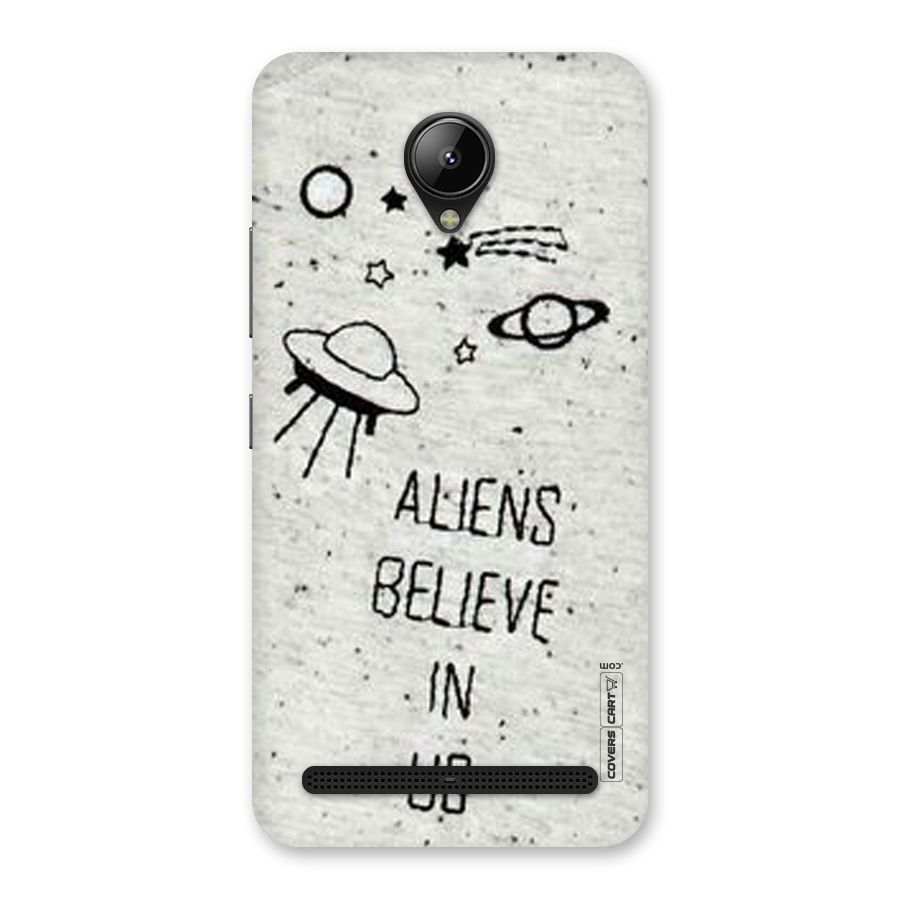 Aliens Believe In Us Back Case for Lenovo C2