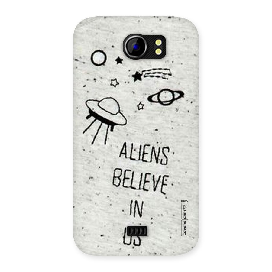 Aliens Believe In Us Back Case for Micromax Canvas 2 A110