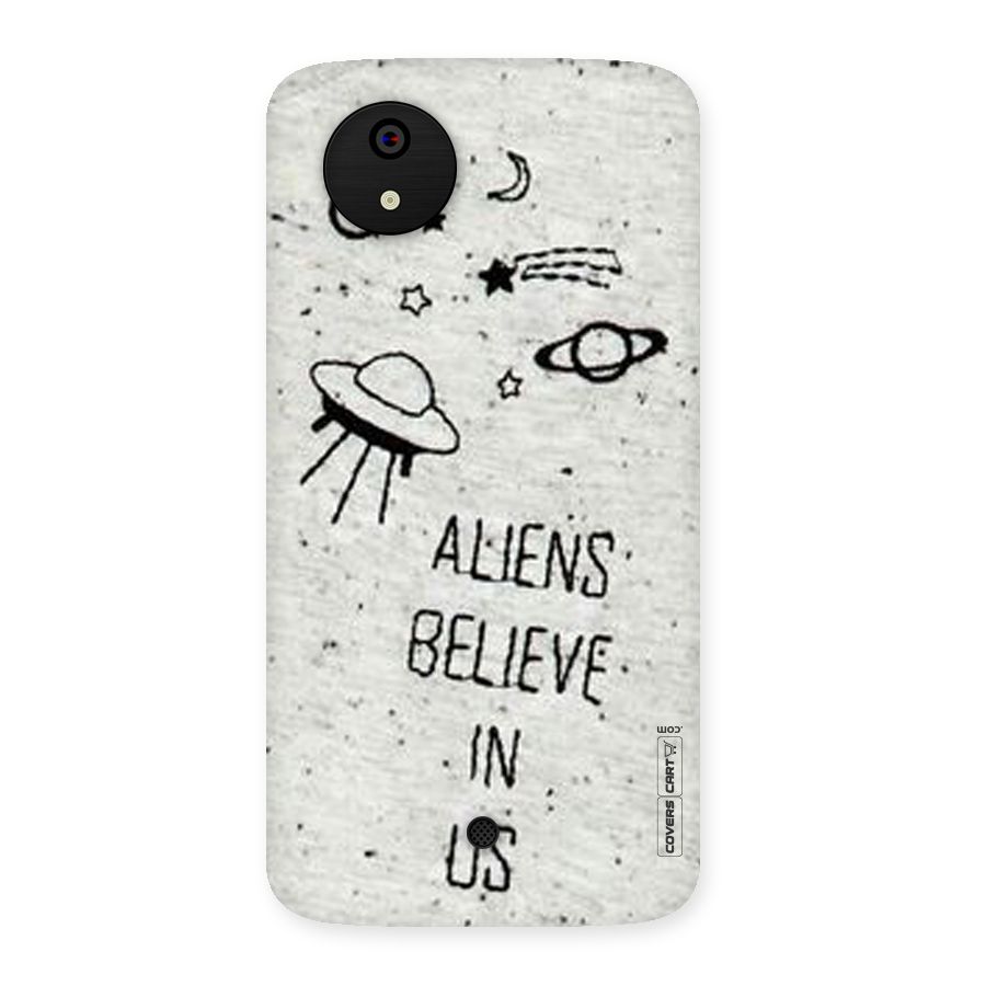 Aliens Believe In Us Back Case for Micromax Canvas A1