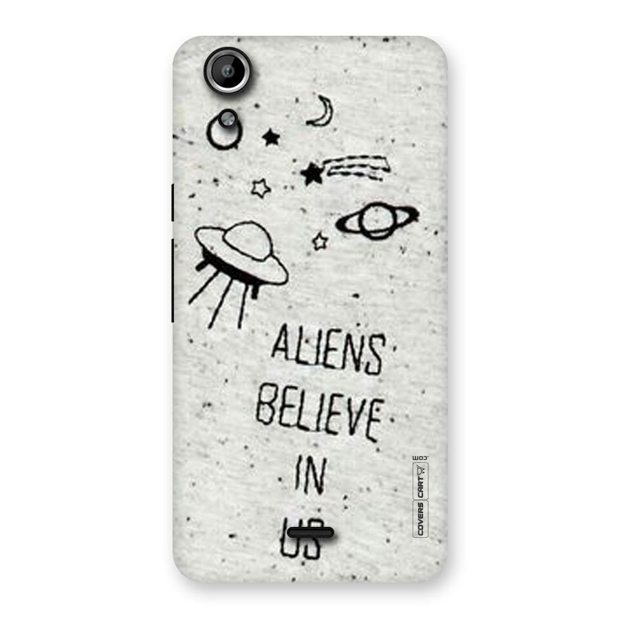 Aliens Believe In Us Back Case for Micromax Canvas Selfie Lens Q345
