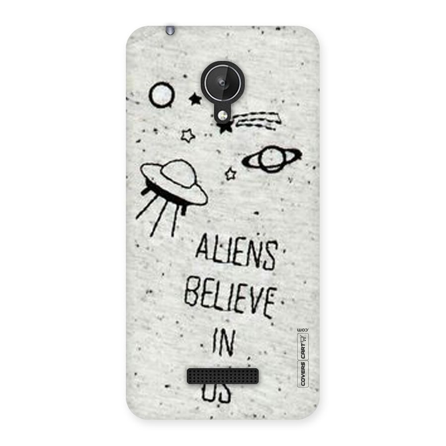Aliens Believe In Us Back Case for Micromax Canvas Spark Q380