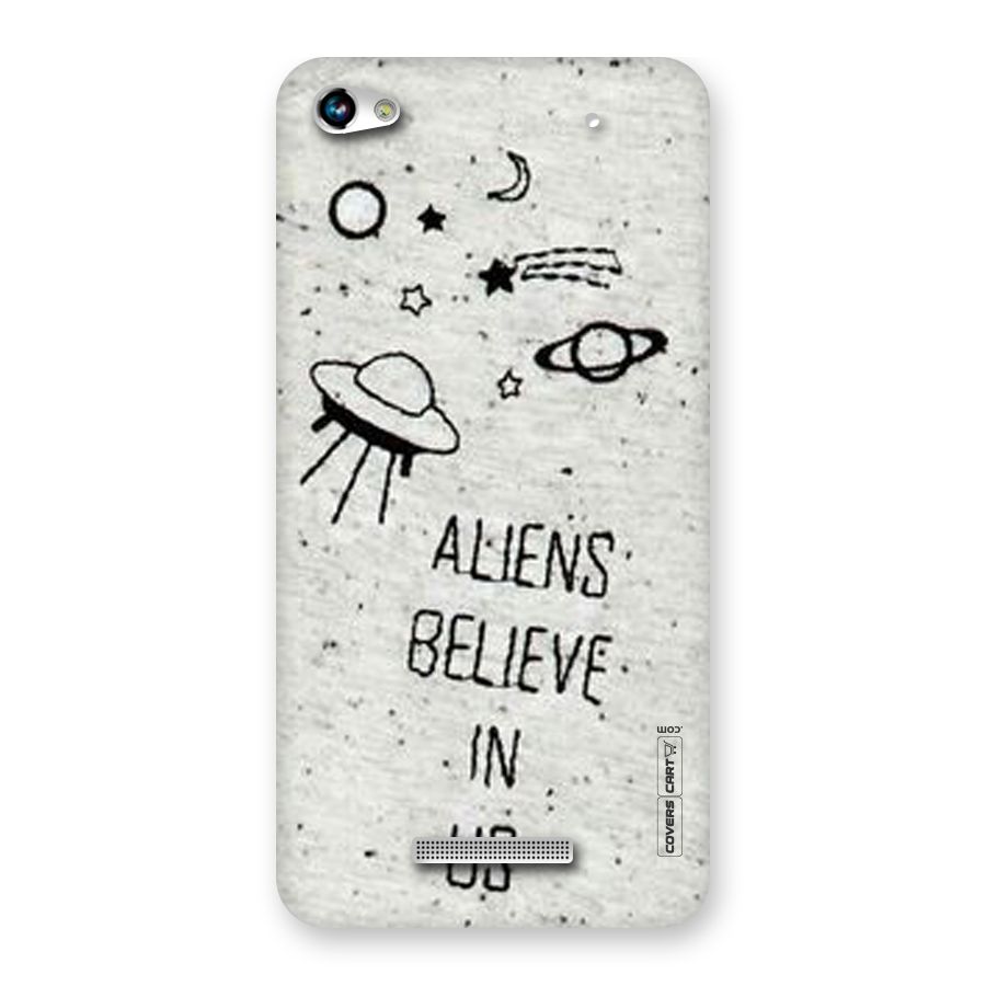 Aliens Believe In Us Back Case for Micromax Hue 2