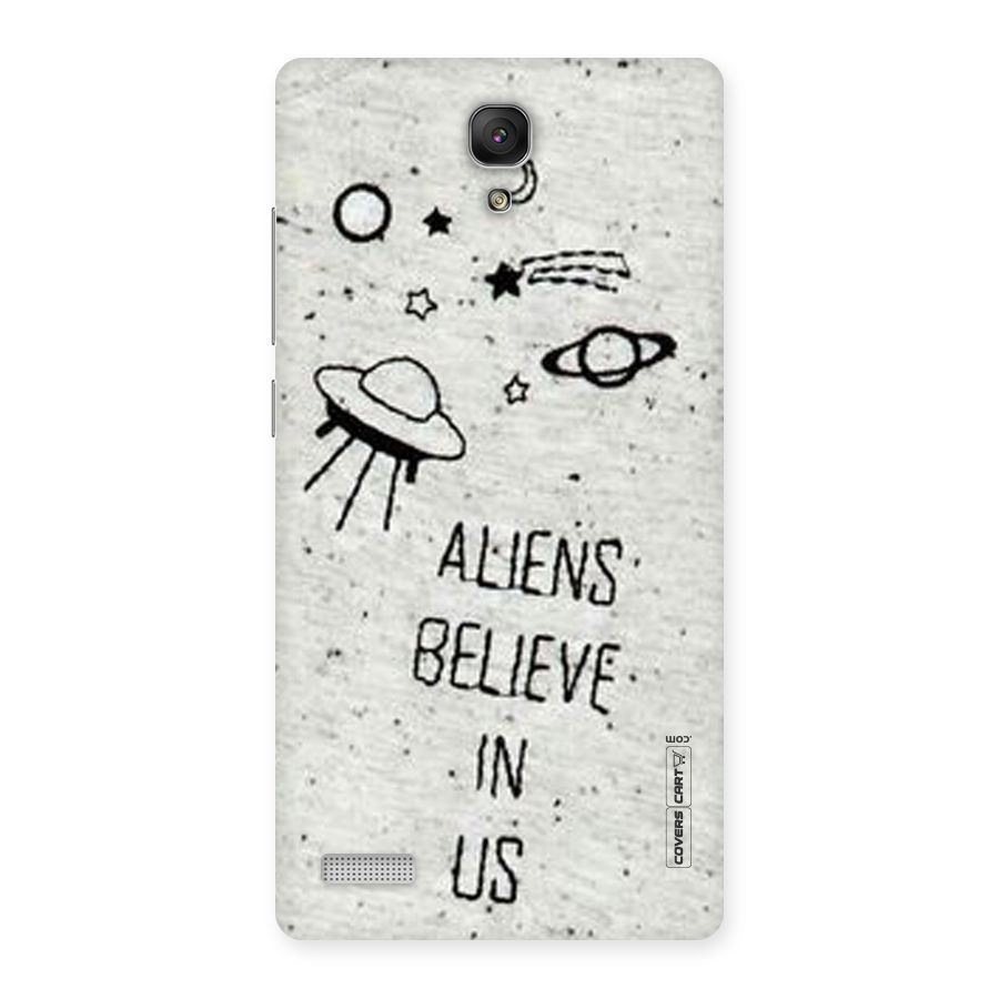 Aliens Believe In Us Back Case for Redmi Note