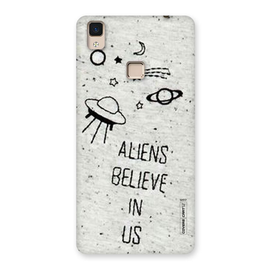 Aliens Believe In Us Back Case for V3 Max
