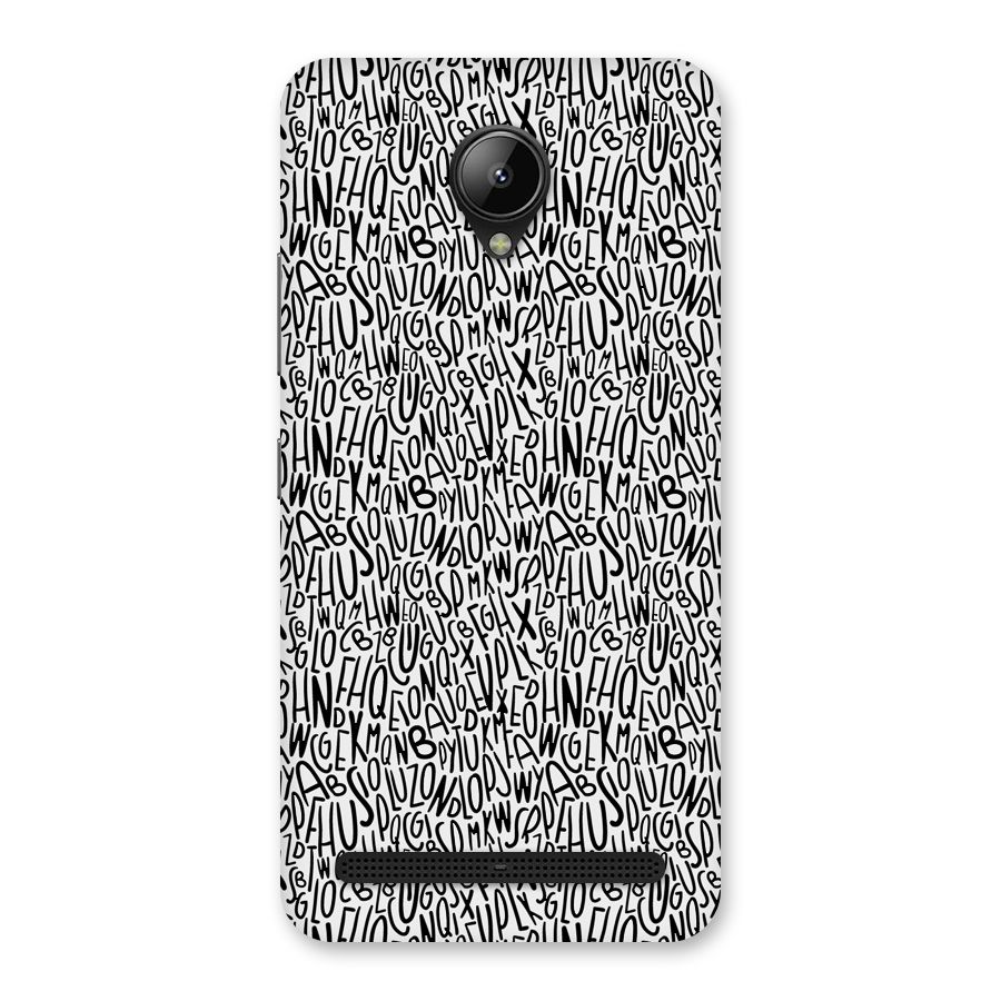 Alphabet Seamless Abstract Back Case for Lenovo C2