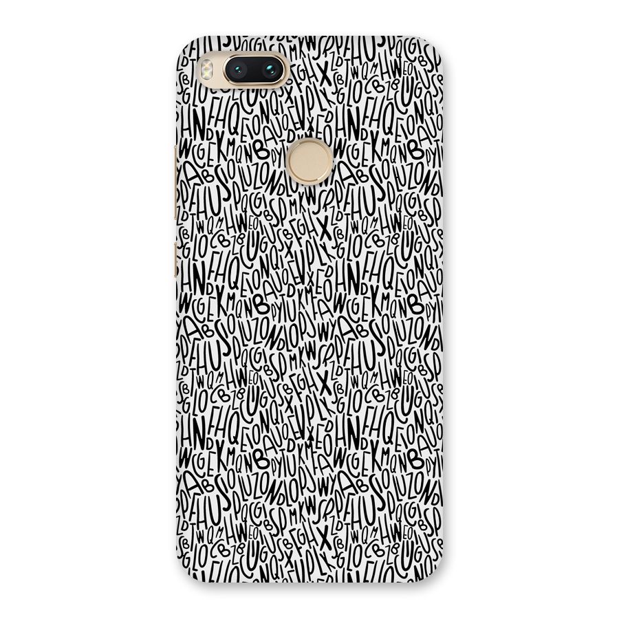 Alphabet Seamless Abstract Back Case for Mi A1