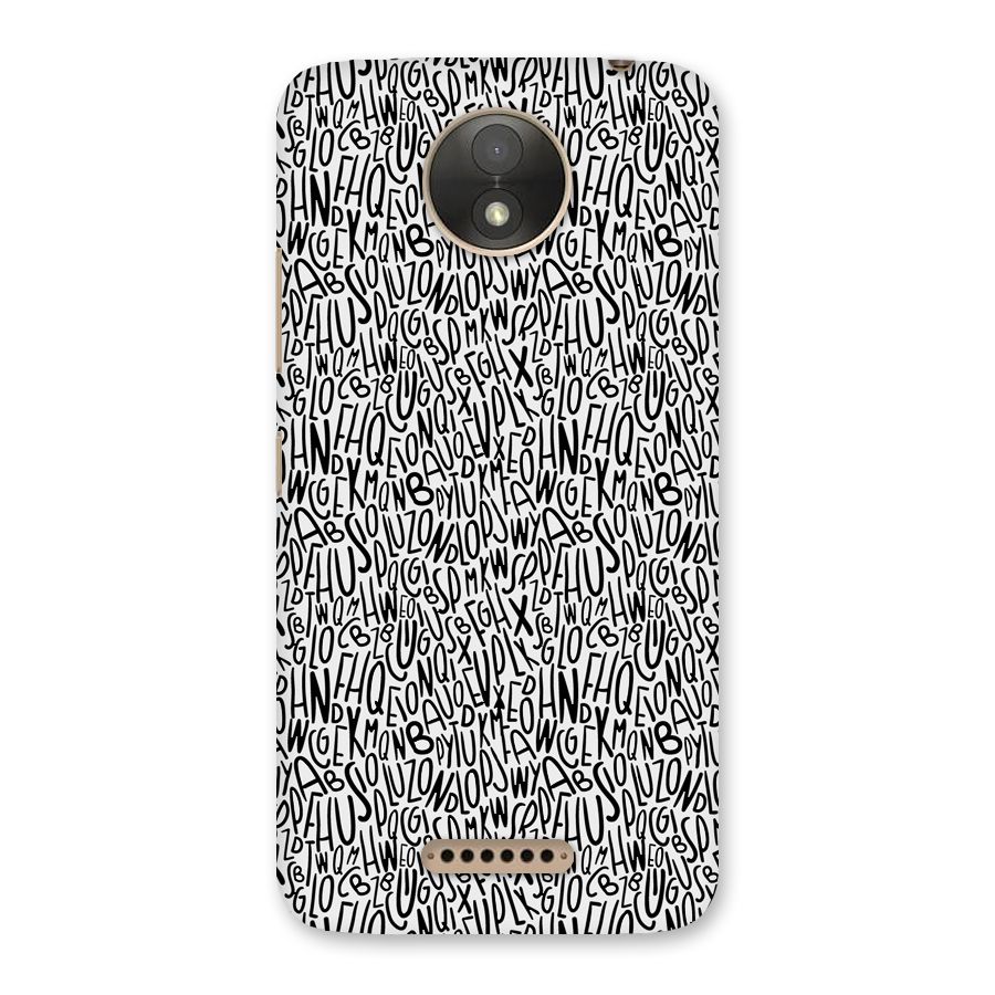 Alphabet Seamless Abstract Back Case for Moto C Plus