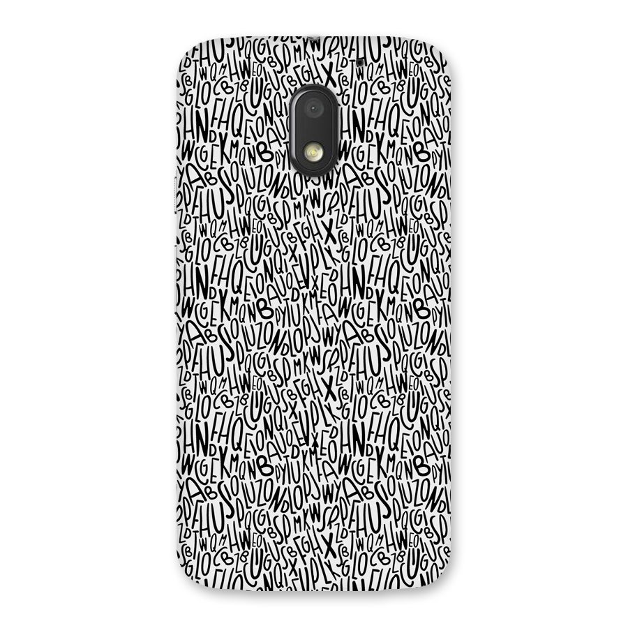 Alphabet Seamless Abstract Back Case for Moto E3 Power