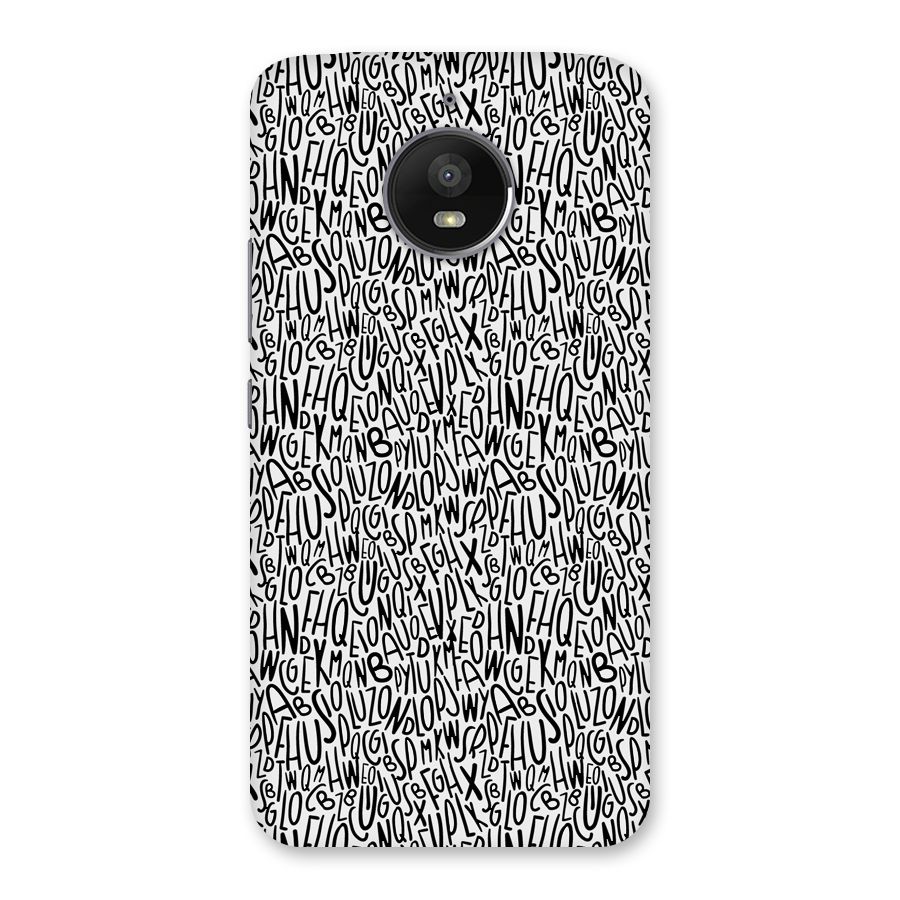 Alphabet Seamless Abstract Back Case for Moto E4 Plus