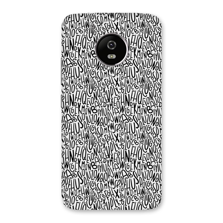 Alphabet Seamless Abstract Back Case for Moto G5