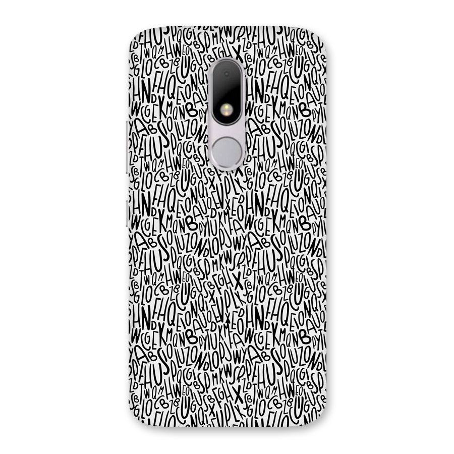 Alphabet Seamless Abstract Back Case for Moto M
