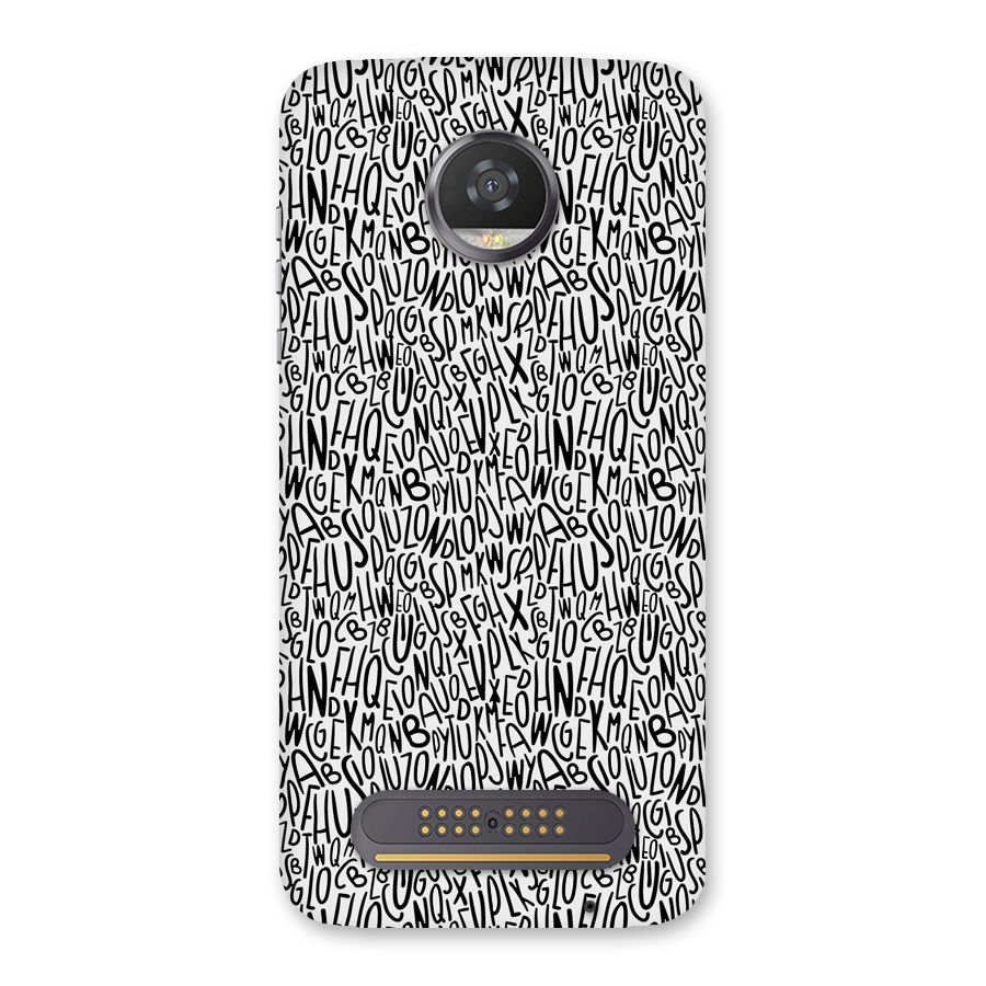 Alphabet Seamless Abstract Back Case for Moto Z2 Play