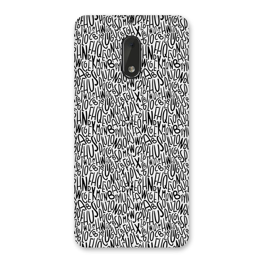 Alphabet Seamless Abstract Back Case for Nokia 6