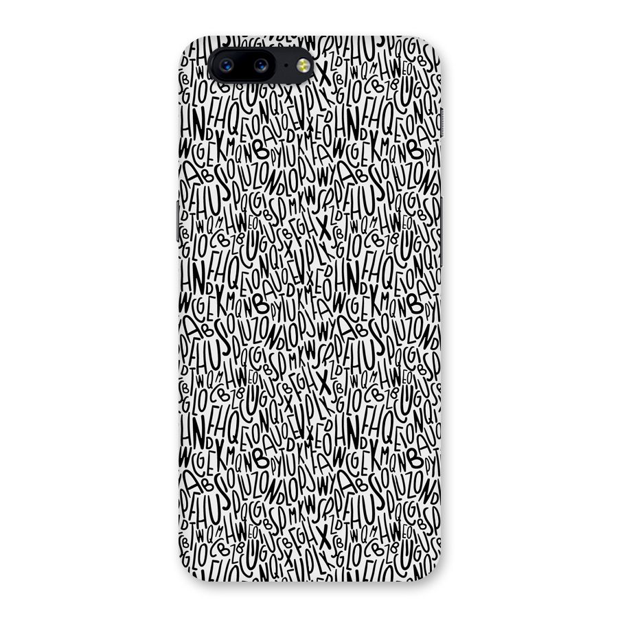 Alphabet Seamless Abstract Back Case for OnePlus 5