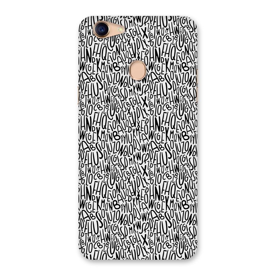 Alphabet Seamless Abstract Back Case for Oppo F5