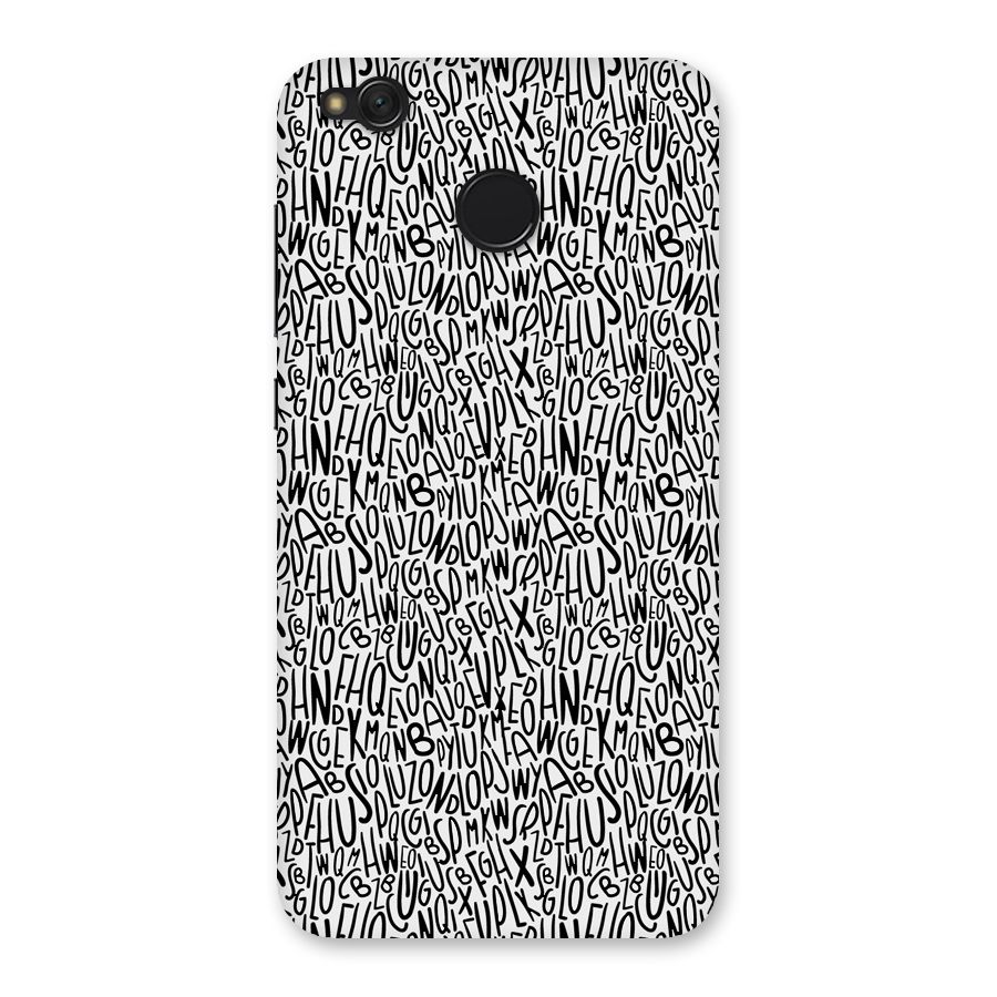 Alphabet Seamless Abstract Back Case for Redmi 4
