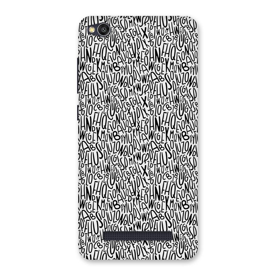 Alphabet Seamless Abstract Back Case for Redmi 4A