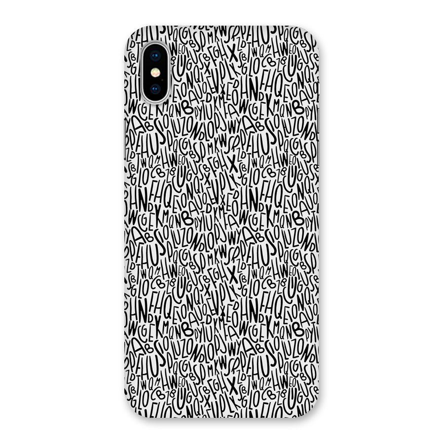 Alphabet Seamless Abstract Back Case for iPhone X