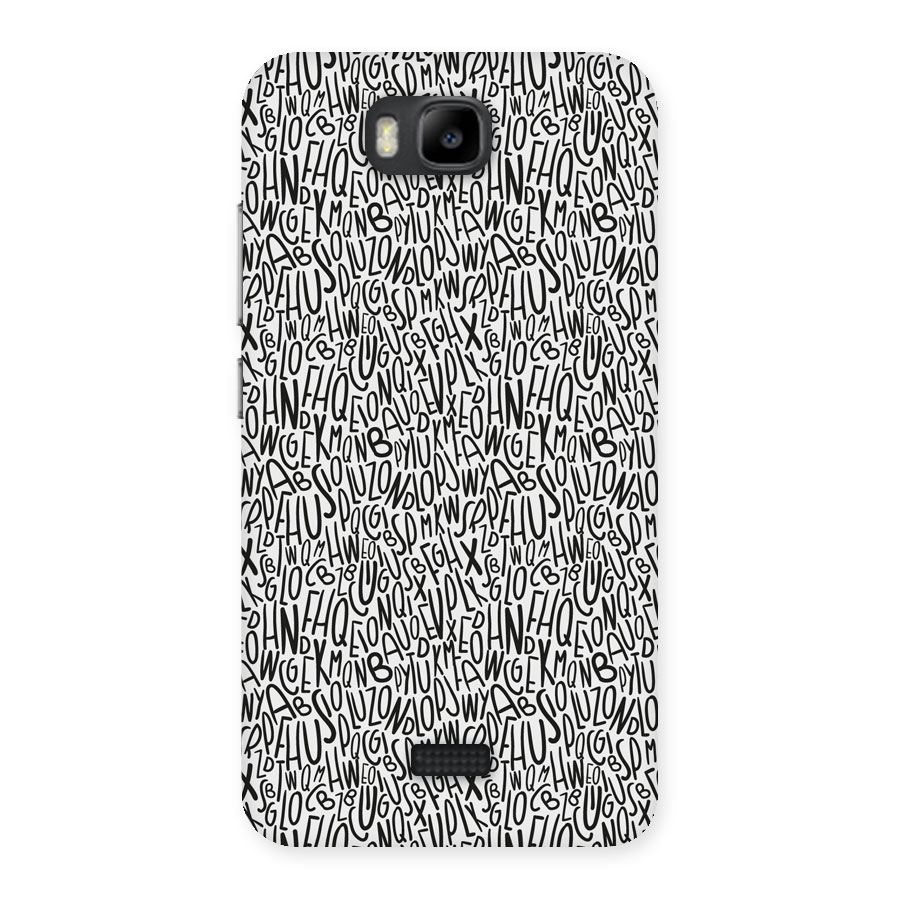 Alphabet Seamless Abstract Back Case for Honor Bee