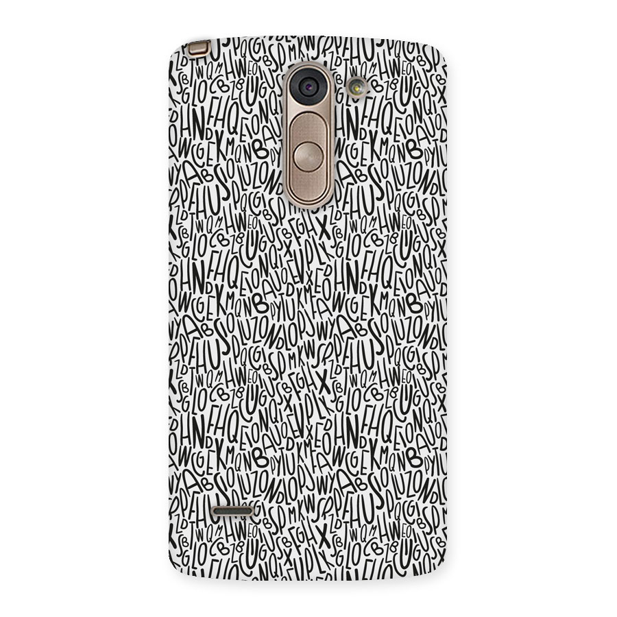 Alphabet Seamless Abstract Back Case for LG G3 Stylus