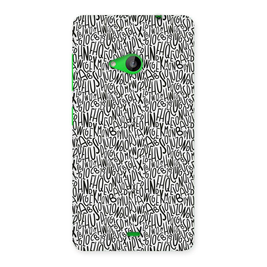 Alphabet Seamless Abstract Back Case for Lumia 535