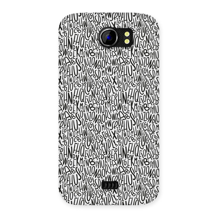 Alphabet Seamless Abstract Back Case for Micromax Canvas 2 A110