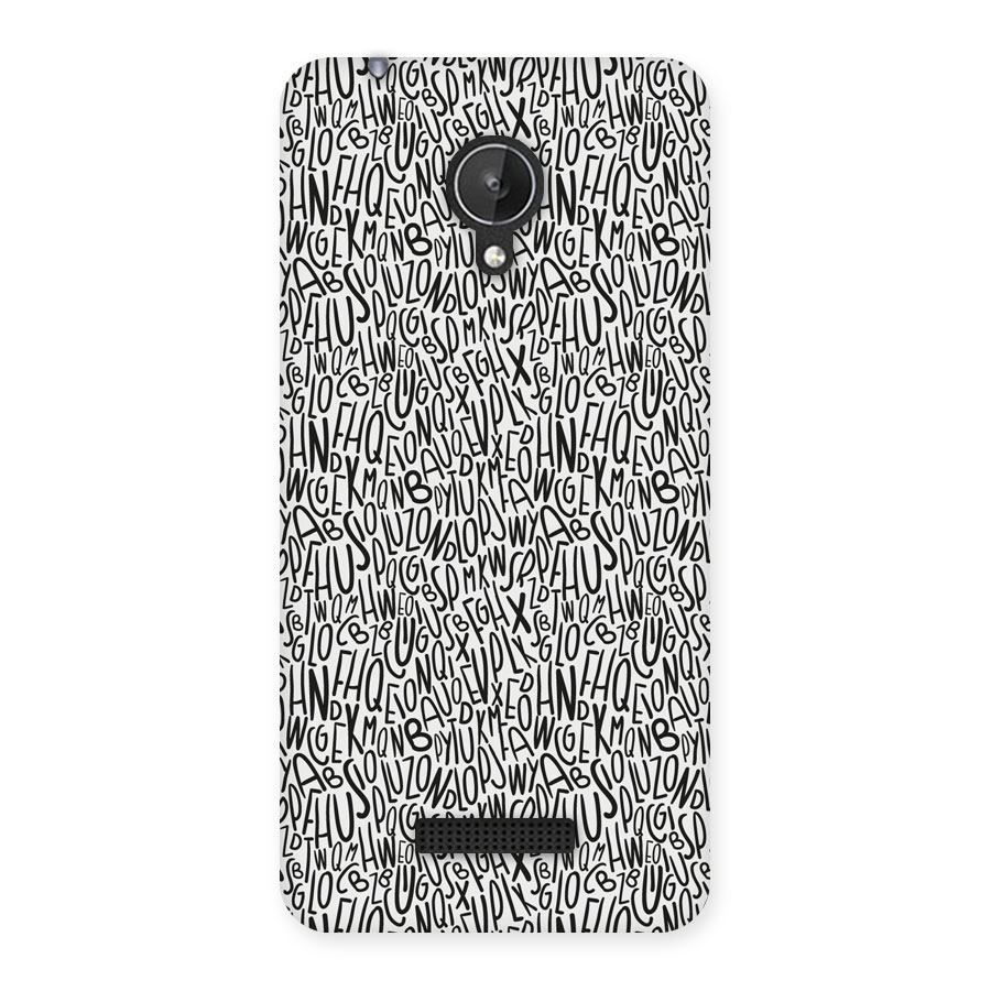 Alphabet Seamless Abstract Back Case for Micromax Canvas Spark Q380