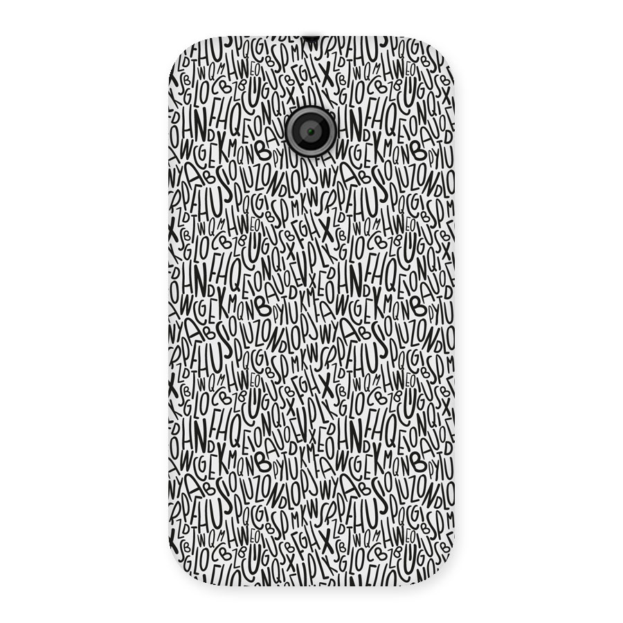 Alphabet Seamless Abstract Back Case for Moto E
