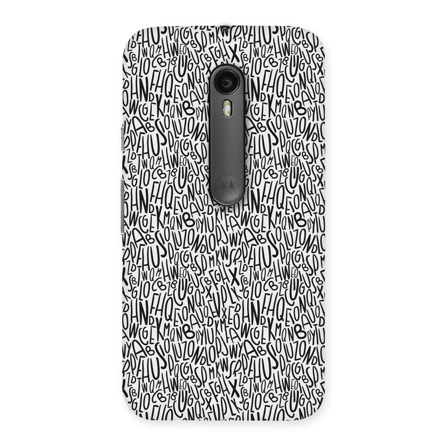 Alphabet Seamless Abstract Back Case for Moto G3