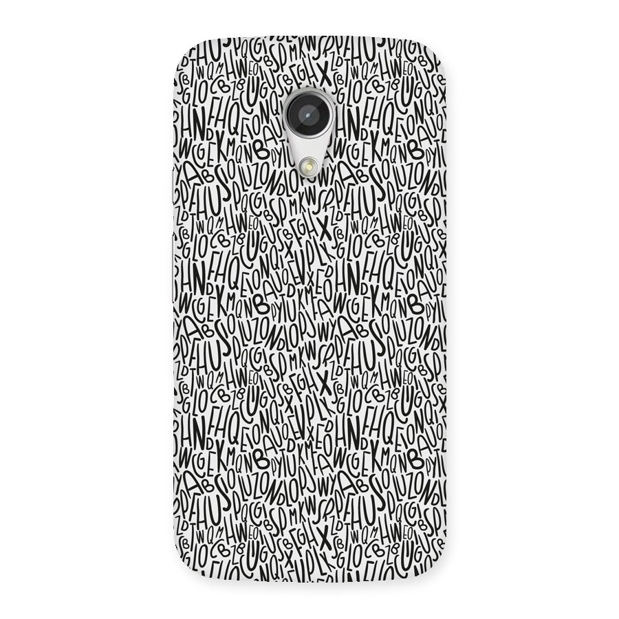 Alphabet Seamless Abstract Back Case for Moto G 2nd Gen