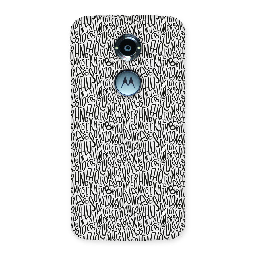 Alphabet Seamless Abstract Back Case for Moto X 2nd Gen