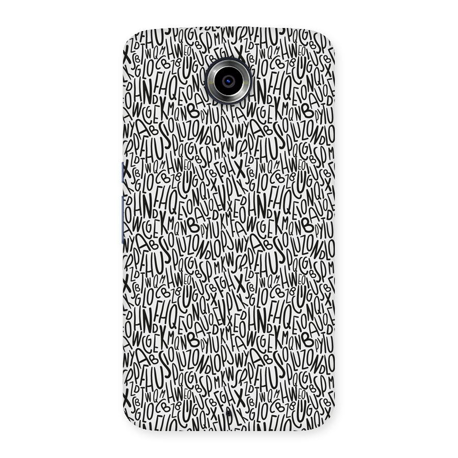 Alphabet Seamless Abstract Back Case for Nexus 6
