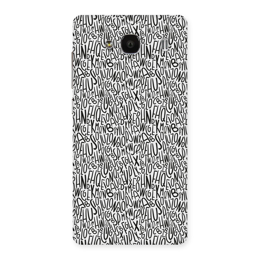 Alphabet Seamless Abstract Back Case for Redmi 2