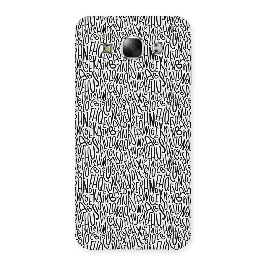 Alphabet Seamless Abstract Back Case for Samsung Galaxy E5