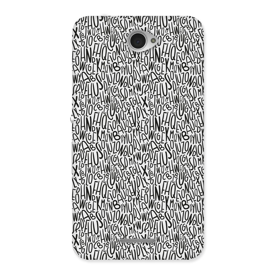 Alphabet Seamless Abstract Back Case for Sony Xperia E4