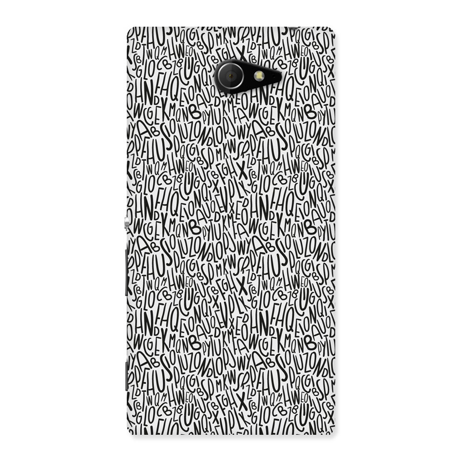 Alphabet Seamless Abstract Back Case for Sony Xperia M2